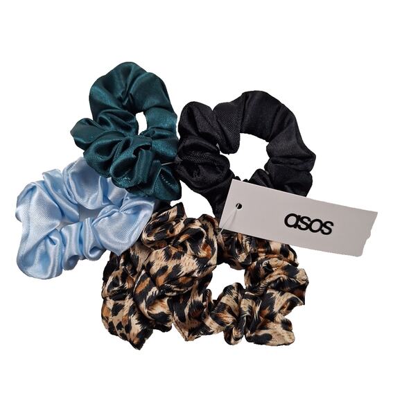 Hair Scrunchies Various Color's 3\" Lot of 5 - Picture 1 of 2